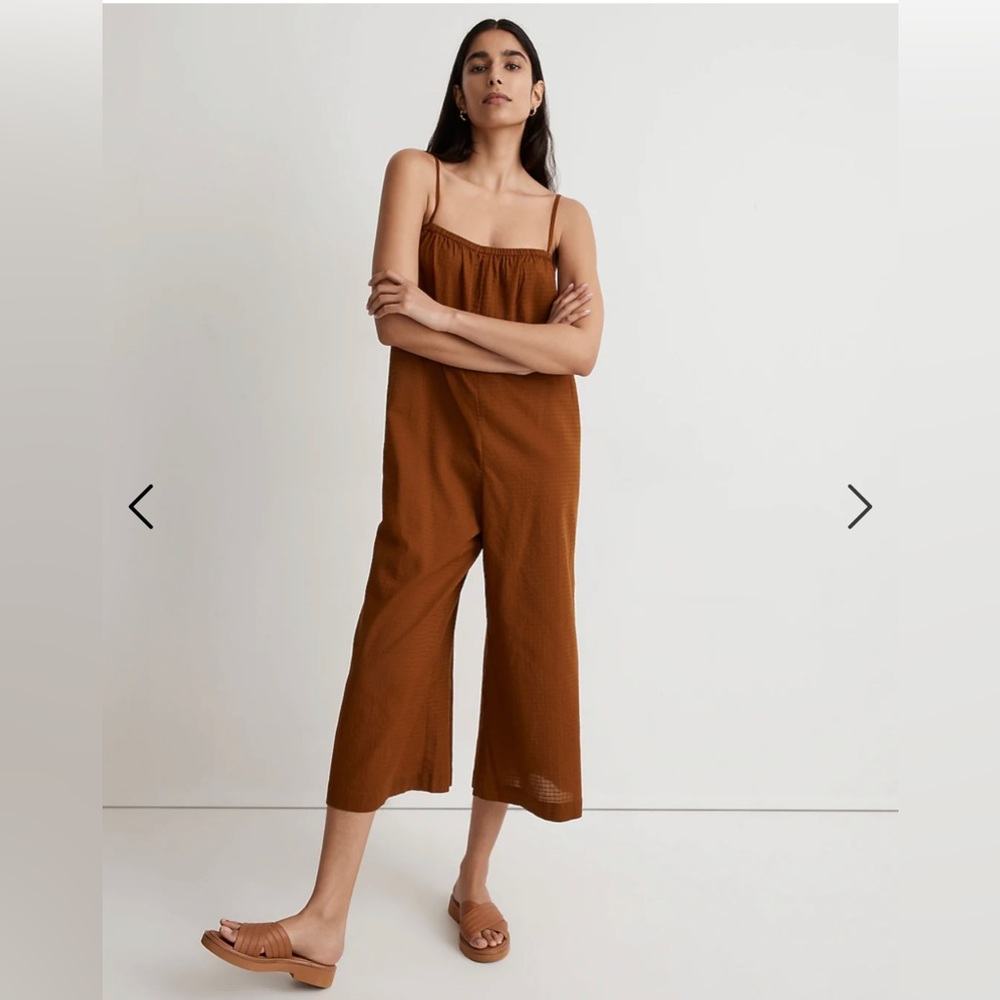 Madewell Brown Wide-Leg Jumpsuit